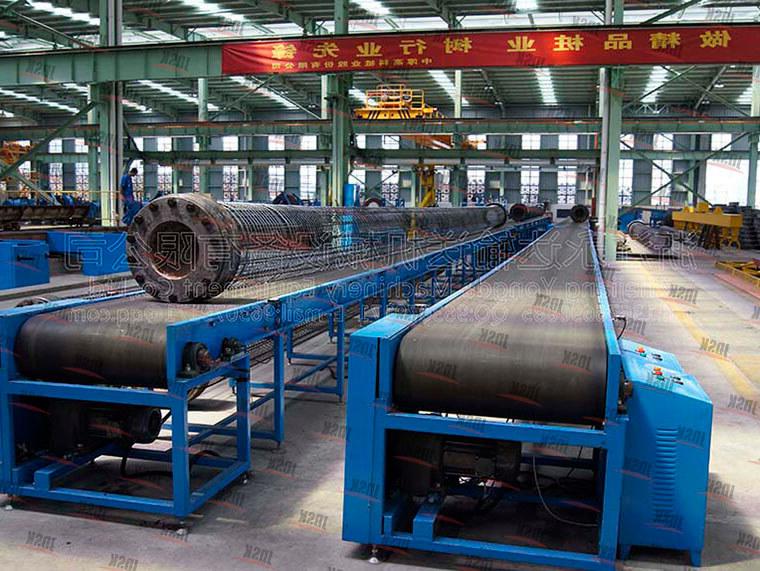 Steel cage conveyor line